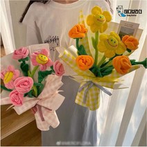 테디브라더 스마일꽃 인형 장미꽃 꽃다발 졸업식, 스마일꽃(45cm), 레인보우