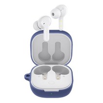 헤드셋 이어폰 케이스 실리콘 보호 큐씨와이 T13 Shock방지 스킨 쉘 충전 상자 커버 후크, Blue