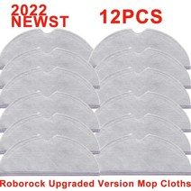 XiaoMi-Roborock S5 Max S6 Pure Xiaowa E25 E35 용 걸레 클리너 로봇 천, [01] 12Pcs, 01 12Pcs