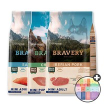 브레이버리 2kg 7kg 독 강아지 사료 치킨 이베리코 돼지 연어 살몬 포크 어덜트 라이트 다이어트, 브레이버리 독 연어 7kg + 우리집상전 사은품