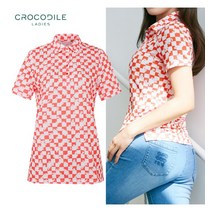 [크로커다일레이디] 체크 카라 티셔츠_CL0MTS219
