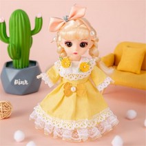 16cm 1/12 BJD 인형 옷과 신발 이동식 13 관절 귀여운 달콤한 얼굴 소녀 선물 장난감 공주, Doll and Clothes16