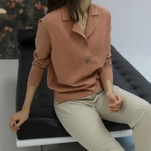 인디브랜드(indibrand) 단추 카라 가디건