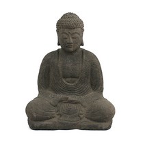 행운갤러리 좌불 21cm 돌 조각상 돌부처 석가모니 보살 불상 조형물 포토존 공원조성