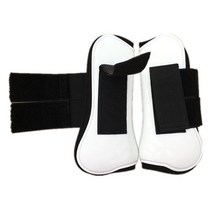 말 힘줄 부츠 폴리 우레탄 블루 엉 레드 블랙 쉘 네오프렌 라이닝 점프 보호 부츠, 1.white front boots