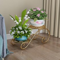 다육이선반 아이언 아트 다층 꽃 랙 거실 발코니 스탠드 진열대 거치대 철재대 책상 1단, White