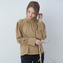 블라우스 여 엘레강스 커리어 긴팔 셔츠 상의