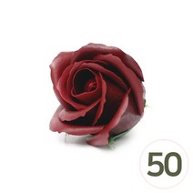 파스텔크래프트 3겹 비누장미, *흑장미*꽃대 미포함 (50개입) A-11-307