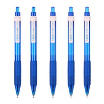 밀룩스 니들 0.7mm 검정심볼펜, 1개입, 파랑색