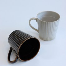 일본 꽃 그릇 시노기 라인 머그컵 275ml, 카멜