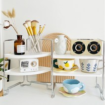 이케아 미니선반 미드센추리 모듈선반 수납 조립 다용도 철제선반, 코너형