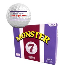 백돌이 초고속 탈출! 비거리 골프공 리얼라인 몬스터7 3피스 2피스 4피스 (12알), 백돌이 탈출 몬스터7 화이트 12알, 1개