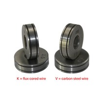 용접노즐 와이어 피더 휠 롤러 0.8mm 1.0mm 더블 사이즈 MIG 용접기 용접 피딩 머신, 01 0.8MM-1.0MM-K