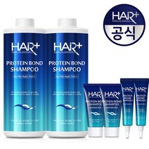 [헤어플러스] 단백질 샴푸 1000ml 2개+50ml 2개+단백질 앰플 에센스 15ml 2개, 1세트