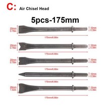 유압 프레스 압착기 자키 공기 해머 헤드 치즐 하드 스틸 충격 지원 노킹/녹제거를 공압 도구, 에어 치즐 헤드-5pcs