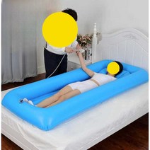 환자 목욕 침대 요양원 간병 시트 에어매트 방수 장기, 라이트컬러더블+전기공기펌프+수리접착제