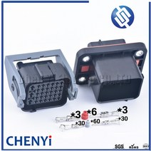 33 핀 엔진 앞 범퍼 바디 플매트 카펫 러그 자동차 방수 커넥터 소켓 뷰익 크루즈 Roewe DJ7331-1.5-3.5-11/21 터미널, [03] female male, [01] 1 set