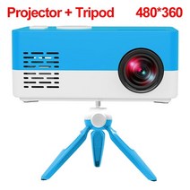 미니 빔프로젝터 캠핑 휴대용 salange j15 pro 프로젝터 led 빔 홈 시어터, 파란색 추가 삼각대, 나는 플러그