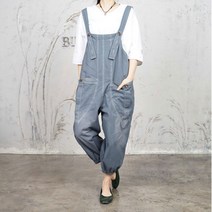 벅시루 여성 소세지 8부 밴딩 점프수트