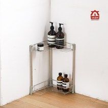 참생활 다용도 욕실선반 코너랙 샴푸렉선반 코너선반, 02.샴푸랙선반 2단 높은형