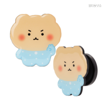 망그러진곰 굿즈 아기 브이 망곰이 스마트폰 핸드폰 거치대 6x6cm, 아기 브이 폰그립, 1개