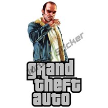 캠핑카 꾸미기 악세사리 gta san andreas vinyl graphic decal funny car sticker body for car anime skateboard, 스타일 v, 20cm