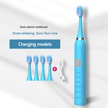 전동칫솔 첨단칫솔 셀프치석제거기 2022 새로운 전동 칫솔 방수 무선 usb 배터리 성인용 전동 칫솔 어린이 스마트 미백 칫솔, 3-USB 5 헤드