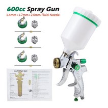 스프레이 페인트 건 무선 충전식 분사 자동 수동 hvlp 페인트 스프레이 건 세트 1.4mm 1.7mm 2.0mm 스틸 노즐 자동차 페인팅 가구 diy 페인팅 키트 자동차 자동, 협동사, 1.4 1.7 2.0mm 세트
