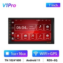 안드로이드올인원 Podofo 자동차 라디오 스테레오 멀티미디어 플레이어 안드로이드 9.0 범용 차량 플레이어 폭스바겐 닛산 기아 토요타 BMW 파사트 VW 2 D, 7inch 1 16G