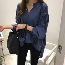 오간자 피치기모 홈쇼핑 코발트 블라우스 면접 취업 복장 1월 2월 하객룩 럭셔리 승무원 77 사이즈 코발트