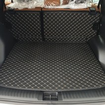 아이칸 제네시스 GV60 퀄팅 트렁크매트 자동차 차박매트, 2열 등받이+트렁크 바닥매트 (분리형), 블랙