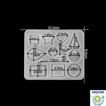 레진아트몰드 실리콘 금형 달 귀걸이 몰드 하트 주얼리 공예, Style 39