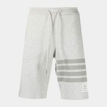 톰브라운 21FW 사선완장 파스텔그레이 스웨트 하프팬츠 MJQ012P 06910 065