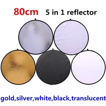 조명 반사판 조명판 yc 80cm 5 in 1 goLd silver white bLack transLucent 새로운 휴대용 접이식 스튜디오용 원형 사진포토 리플렉터, 협력사