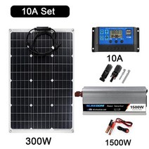 태양광 패널 파워 뱅크 1500w 시스템 220v1500w 인버터 키트 600w 전지, 10a 세트