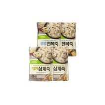 풀무원 한끼식사 영양죽 2종[삼계죽(2봉)+전복죽(2봉)] (총4봉 1봉당 1~2인분)) 식사대용 바쁜아침 아이죽 정성담아 엄마손맛 영양식 간편죽, 29개