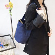 에코원통백 20대여성 캔버스 버킷숄더백 천가방