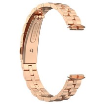 여성 스테인레스 스틸 시계 스트랩 Fitbit Luxe 팔찌 액세서리 스포츠 밴드 금속, [01] Fitbit Luxe, [01] rose gold