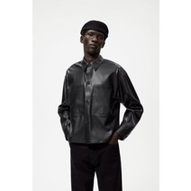 독일 자라 ZARA 인조 가죽 오버셔츠