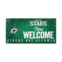 NHL Dallas Stars 유니섹스 Dallas Stars 팬 환영 사인 팀 컬러 6 x 12