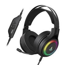 앱코 N320L 가상 7.1 RGB 게이밍 헤드셋, 블랙