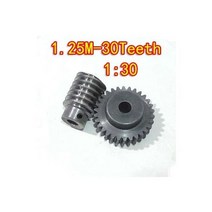 기어 베벨 웜 헬리컬 D41.25mm 1.25M-30T 속도비 130 45 스틸 + 마모된 로드 홀 10mm 8mm