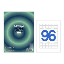 폼텍 분류표기용 라벨 LS-3622 100매 인쇄용 용지 지, 단품