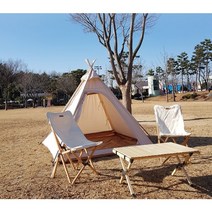 감성 면텐트 인디언 패브릭 타프 TP 텐트, 아이보리, 상세 페이지 확인