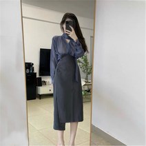 미스손 여성 오피스룩 블라우스 롱 스커트 상하세트 투피스 Z146