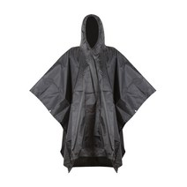 휴대용 3 in 1 레인 코트 하이킹 캠핑 레인 코트 판초 낚시 여행 레인웨어 레인 커버 야외 활동 용품, 검은색