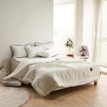 뱀부 시어커서 여름 침대 패드세트 화이트 SS Q LK EK(침대패드 차렵이불 베개커버)