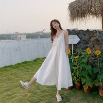 비치원피스 싼야 해변 휴가 태국 발리 여행복 슈퍼 요정 착용 사진
