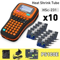 열전사라벨기 네임부착기 라벨메이커 핸드프린터 123974, 10PK 프린터 세트, EU 플러그