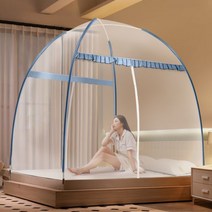 게르 몽골 설치가 필요없는 모기장 가을 방지 유르트 홈 2023 새 침실 임대실 텐트 기숙사 패턴 계정 yx, 02/클라인 [포름알데히드 프리, 엄마와 아기를 위한, 1m 침대[폭 0.95*길이 2] 설치불가 ·개방하여